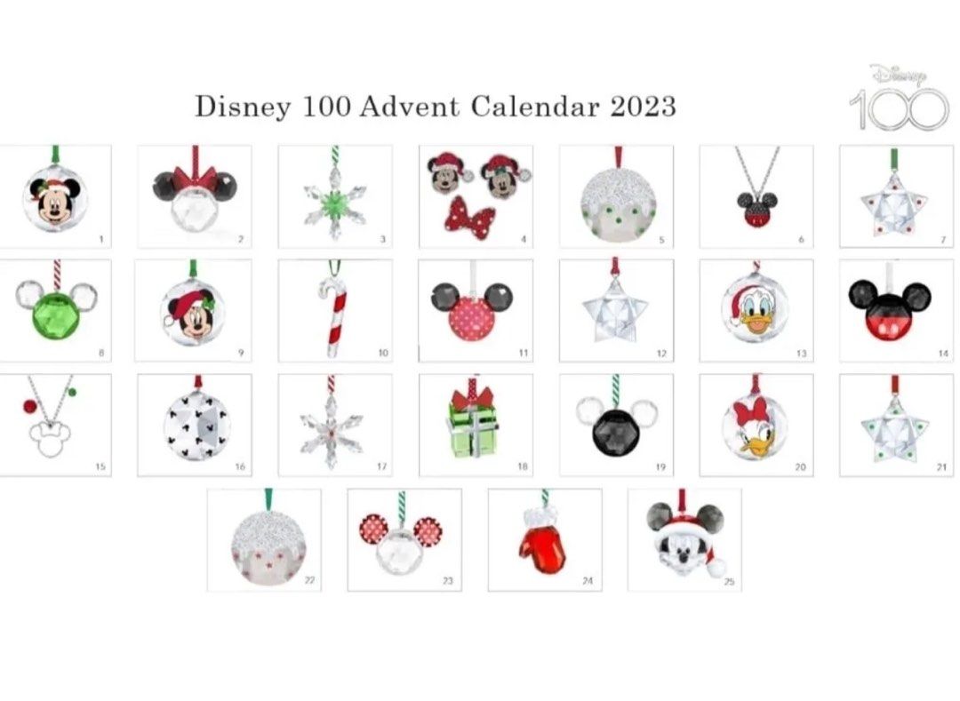 Swarovski Crystal Disney 100 Advent Calendar, Hobbies & Toys