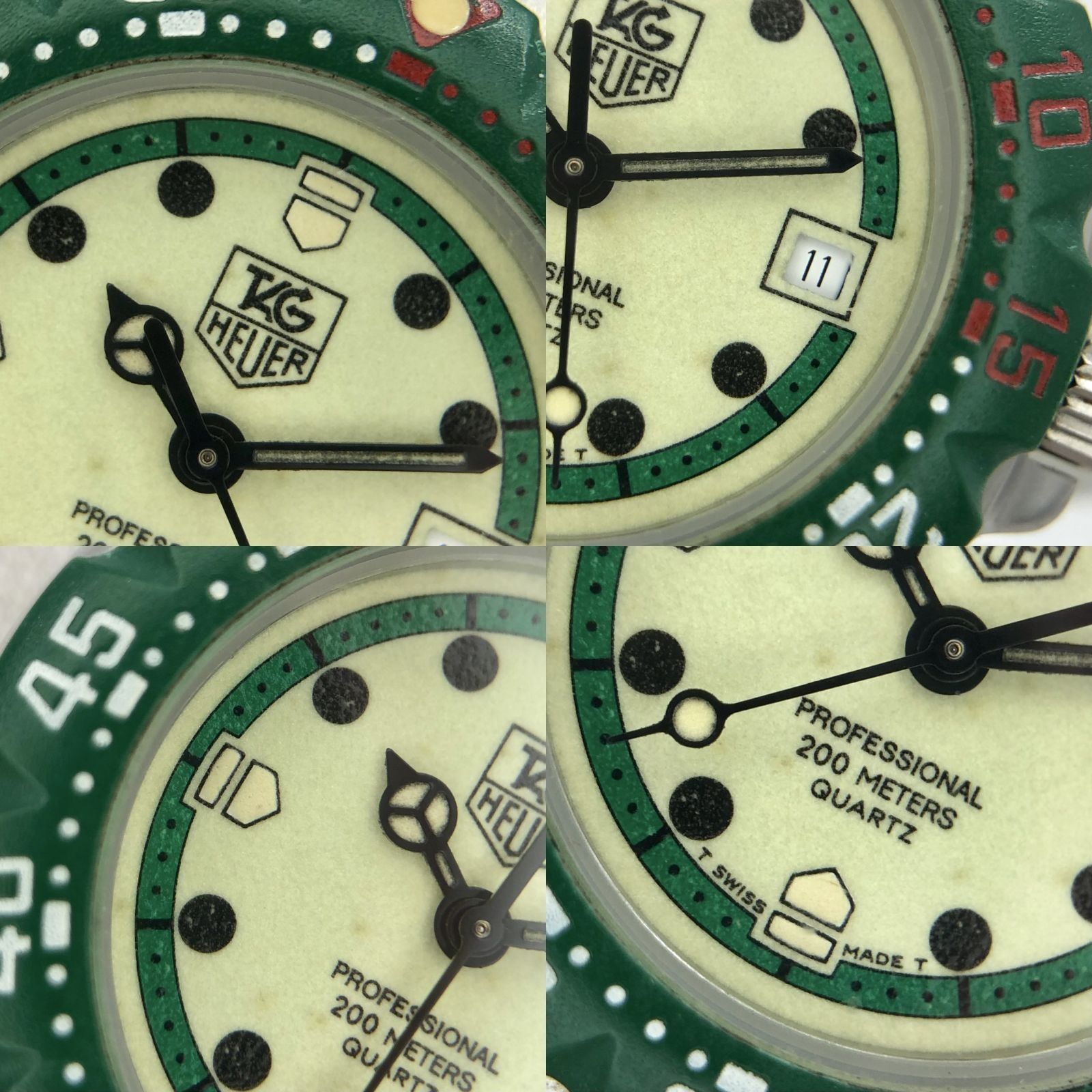 TAG HEUER WA1412 GREEN DIAL PROFESSIONAL QUARTZ BOYS