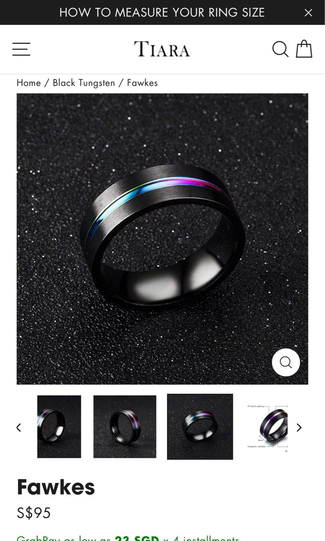 Tiara sales tungsten rings
