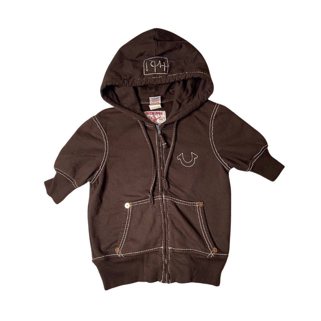 True religion clearance cropped hoodie
