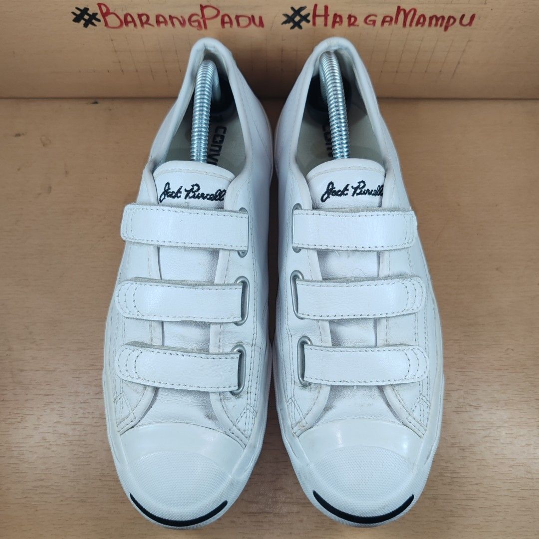 Converse jack purcell leather 3 strap white outlet