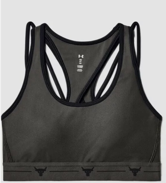 Under Armour Women's Project Rock Crossback Strappy Medium Support Sports  Bra 