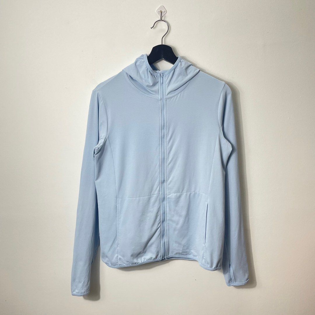 💥 SALE 💥 [M] UNIQLO AIRism UV Protection Mesh Full-Zip Long Sleeve Hoodie JACKET  ZIPPER BLUE COLOR SPORT JAPAN OUTDOOR WOMEN SIZE FASHION STRETCHABLE ,  Women's Fashion, Coats, Jackets and Outerwear on Carousell