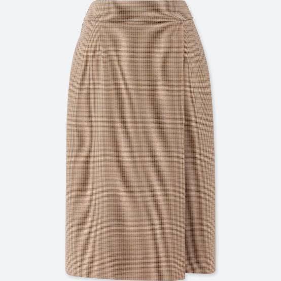 Plaid pencil on sale skirt uniqlo