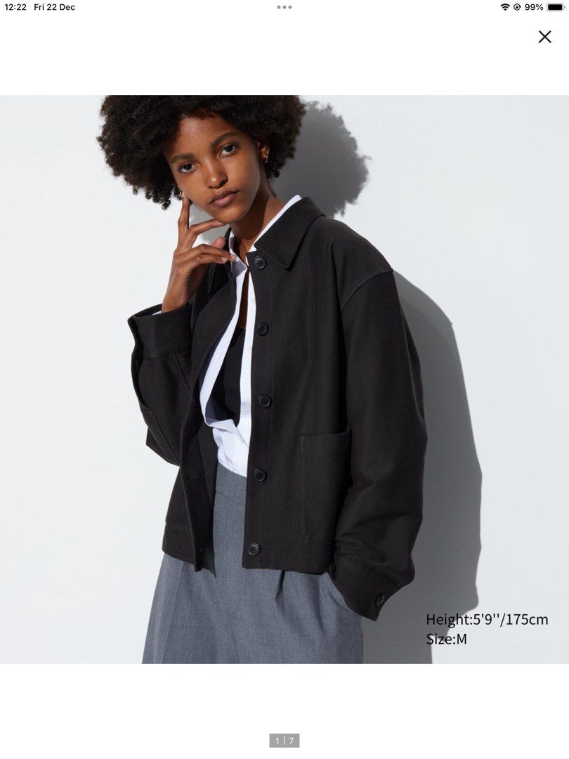 Uniqlo Jersey Relaxed Jacket Short Women s Fashion Coats