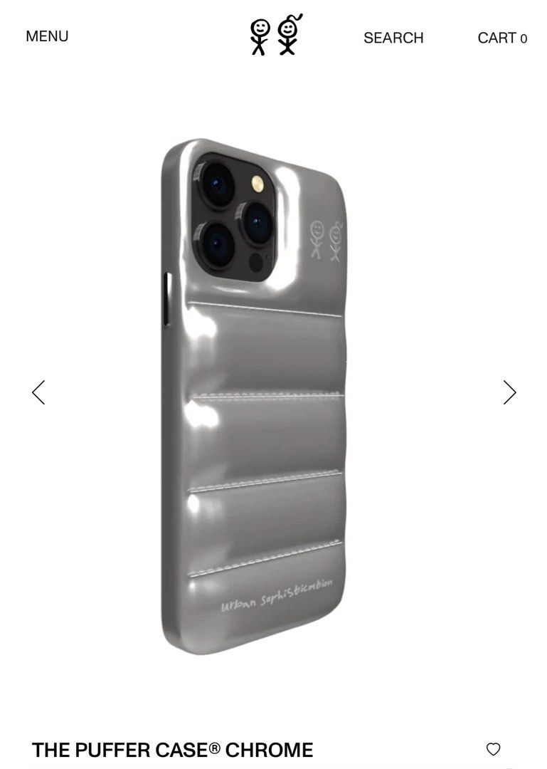 Urban Sophistication chrome puffer case for IPHONE13PM, Mobile 