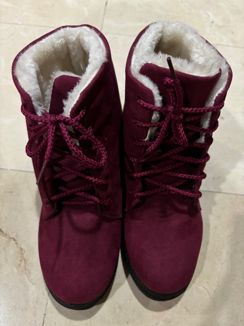 Red winter clearance boots for women