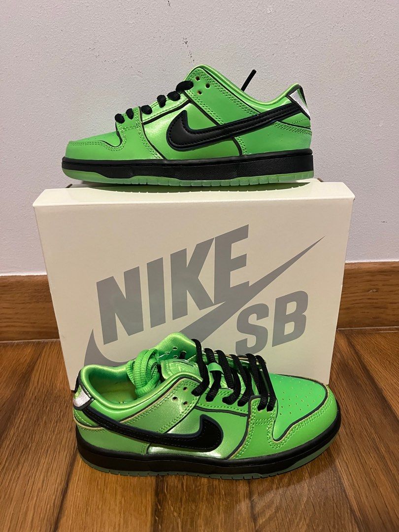 US 13.5 C Nike SB Dunk Low Pro x Powerpuff Girls Buttercups
