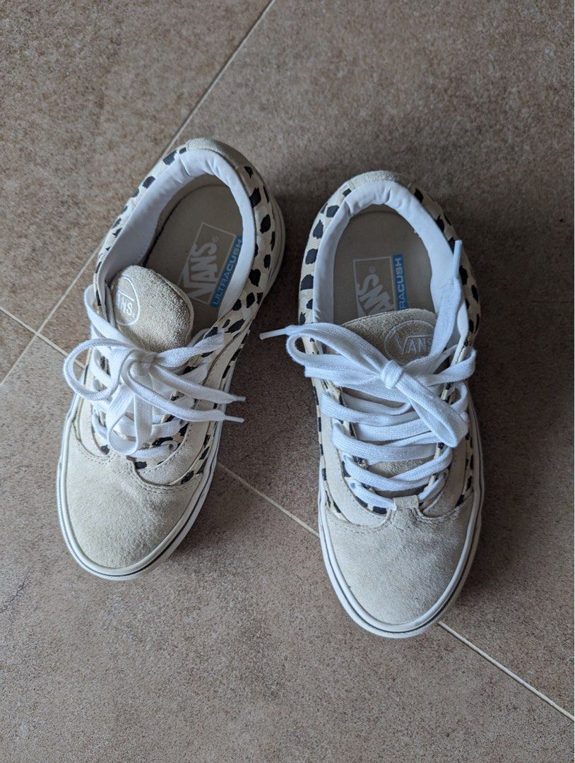 Grey vans outlet with leopard print
