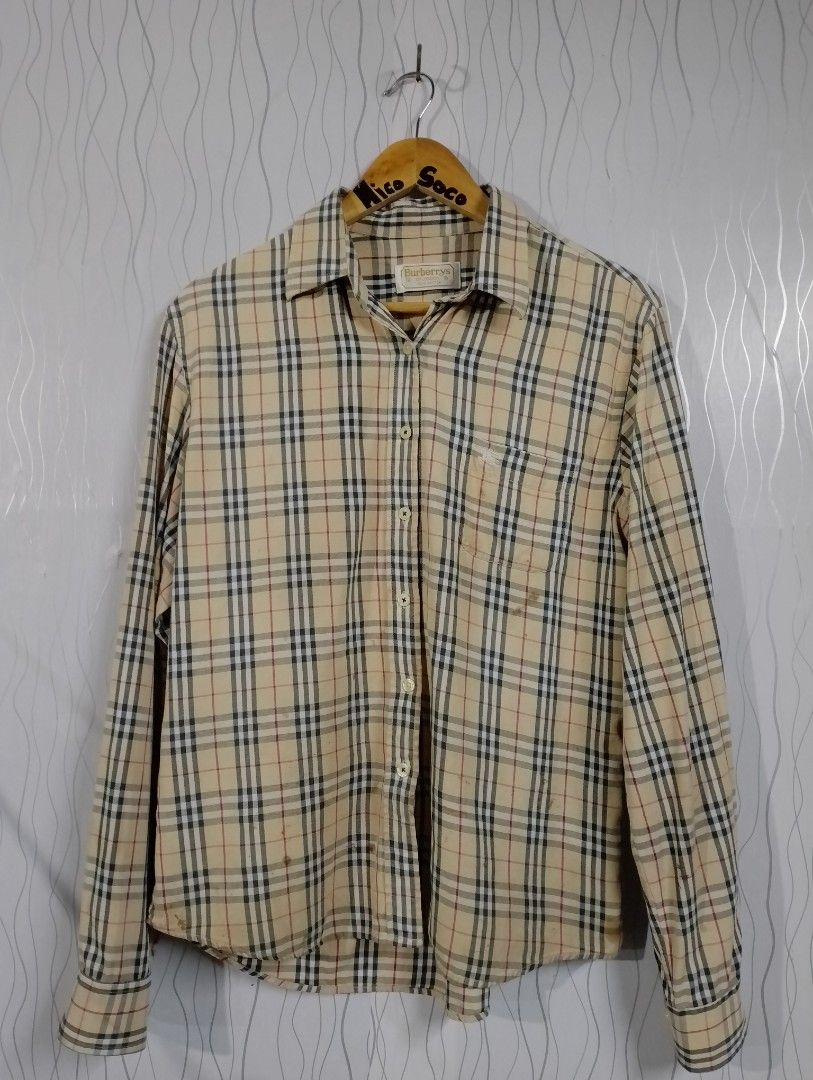 Vintage burberry check shirt cheap