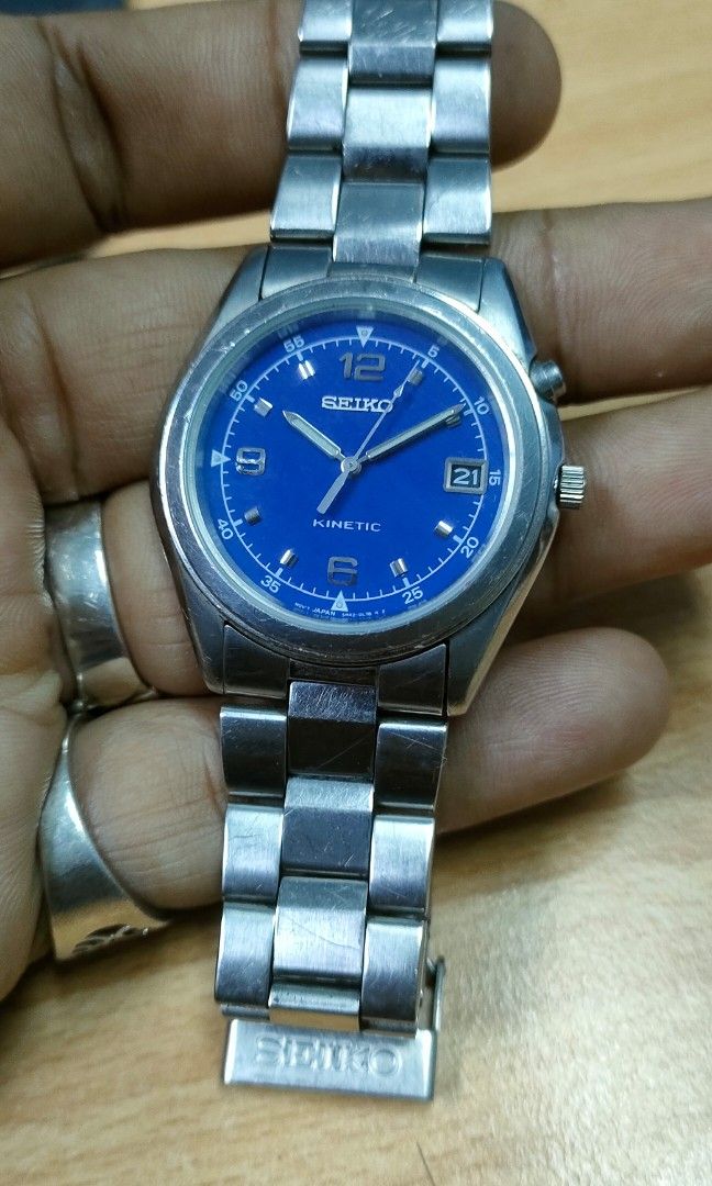 Seiko kinetic blue cheap