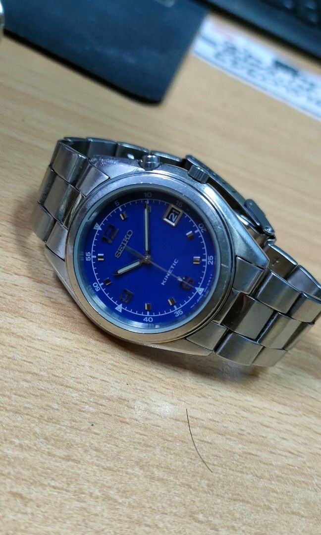 Seiko kinetic sale blue dial