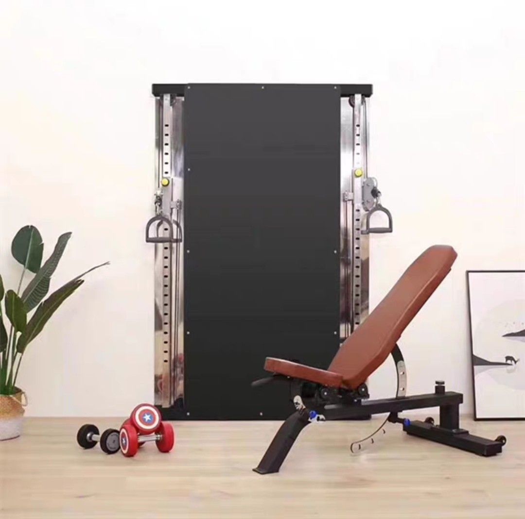Wall Mount Panel Fly Cable Machine Single Double Pull up bar BN, Sports ...