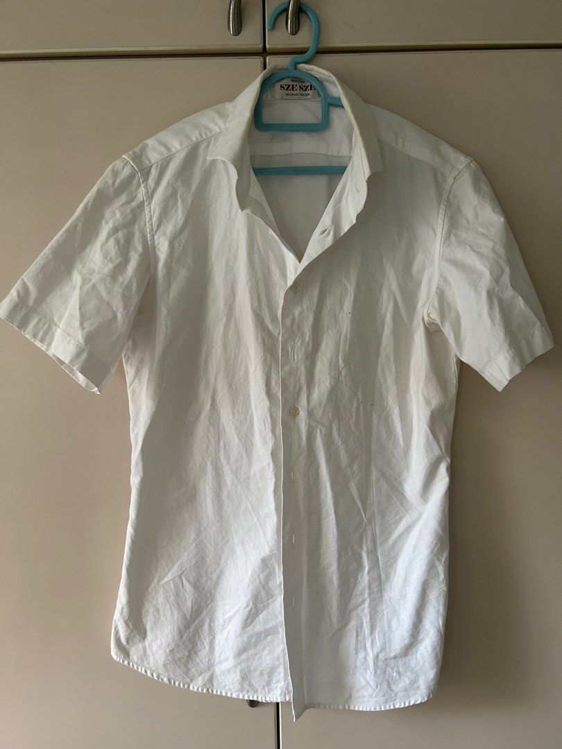 White button up short online