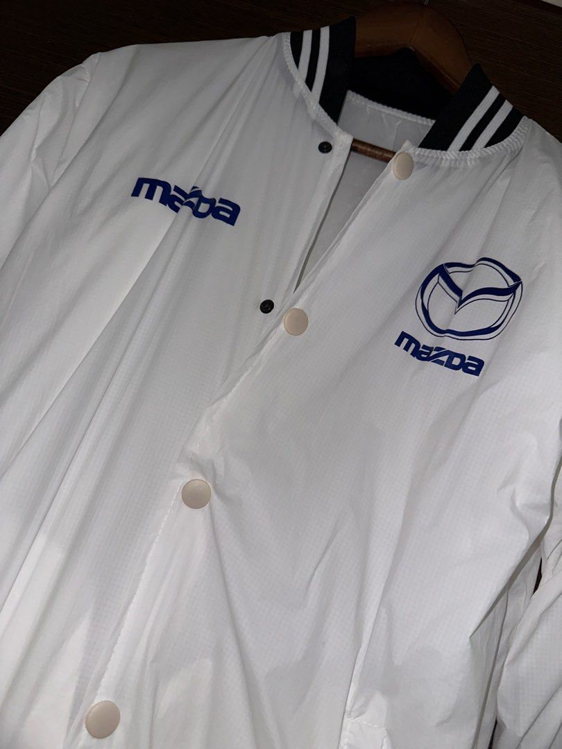 White Mazda Windbreaker Women s Fashion Coats Jackets and