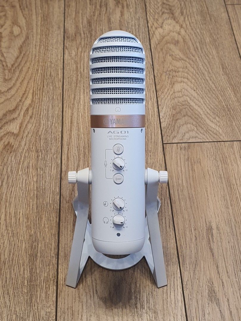 YAMAHA AG01 Streaming Loopback Audio USB Microphone (Category: Microphones) located in San Juan City. Submitted by aisaku (Listing ID 1273218763, Image 1). Description: For sale Yamaha AG01 USB Microphone Complete with Box and Manuals USB mic that works as standalone with sound effector and sound card preembedded. Can connect to analog line in/out even without computer for recording practice as well. Very rare item check their website : https://u