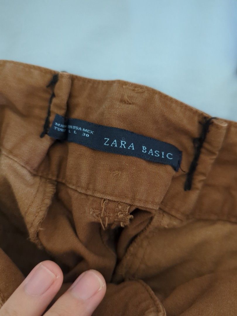 ZARA Men's Organic Cotton Chino Pants - Slim Fit
