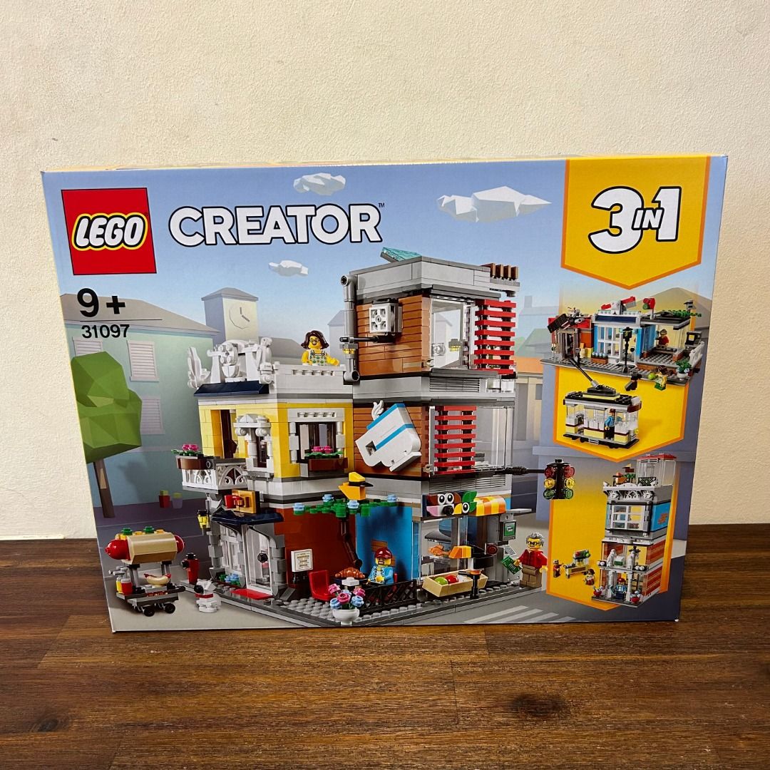 Pet shop and cafe lego set sale