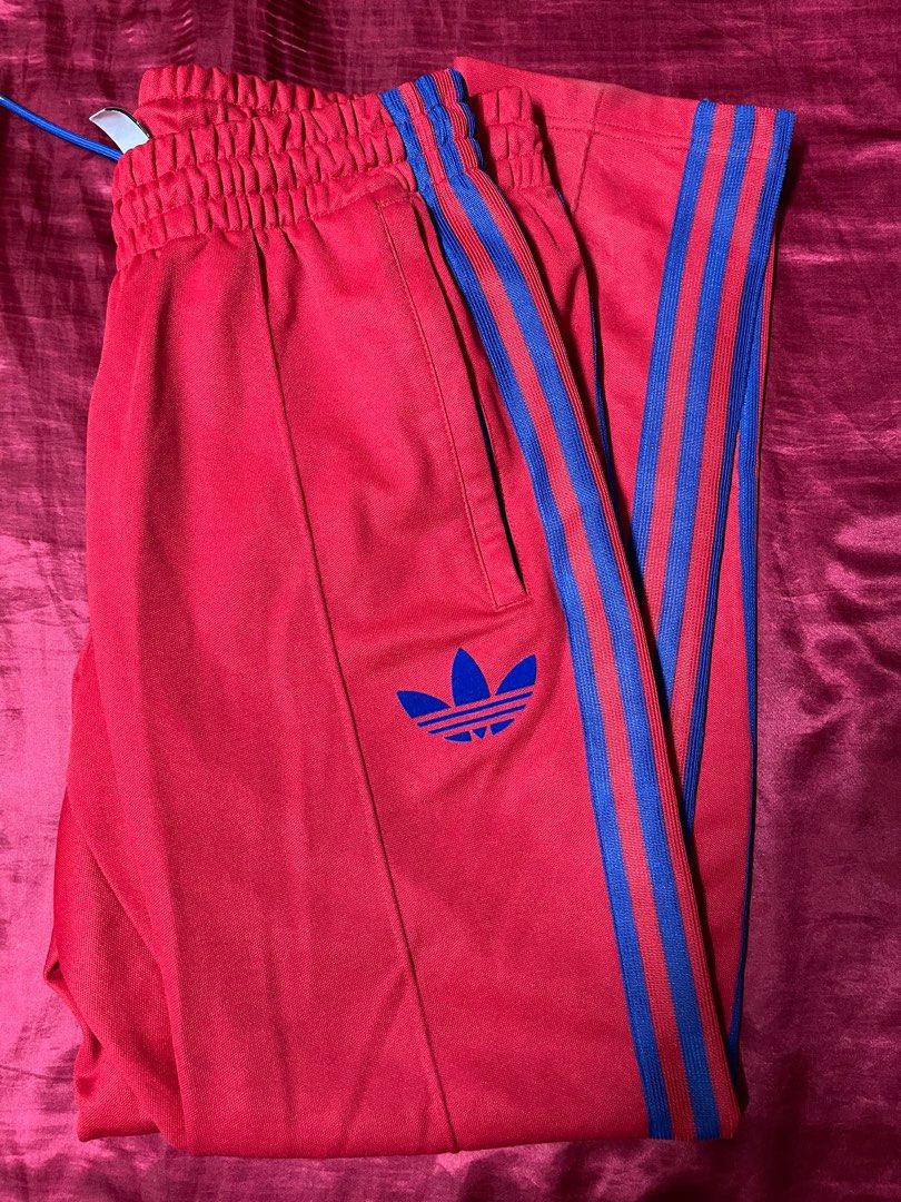Pink and 2025 blue adidas tracksuit