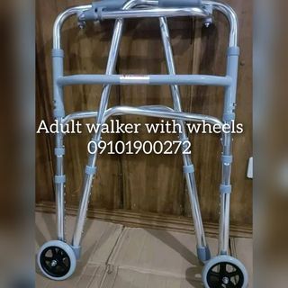 Adult walker with wheels