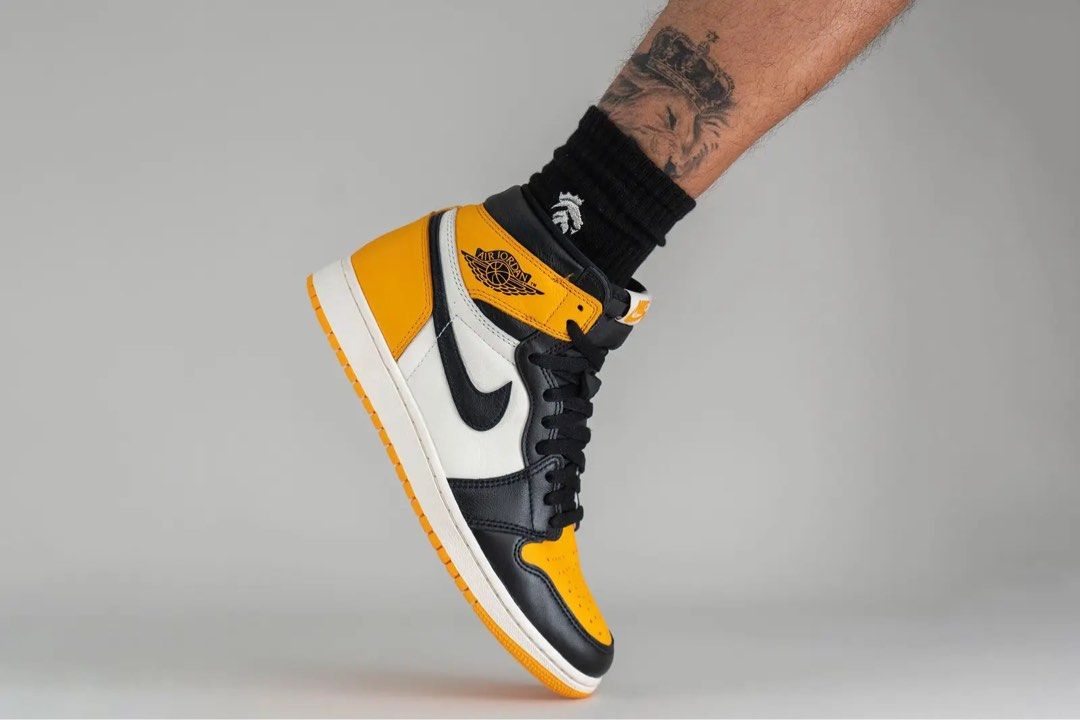 Air Jordan 1 yellow toe Men s Fashion Footwear Sneakers on