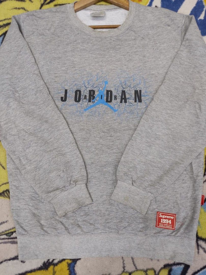 AIR JORDAN X SUPREME SWEATSHIRT SIZE XL PIT 23 Men s Fashion
