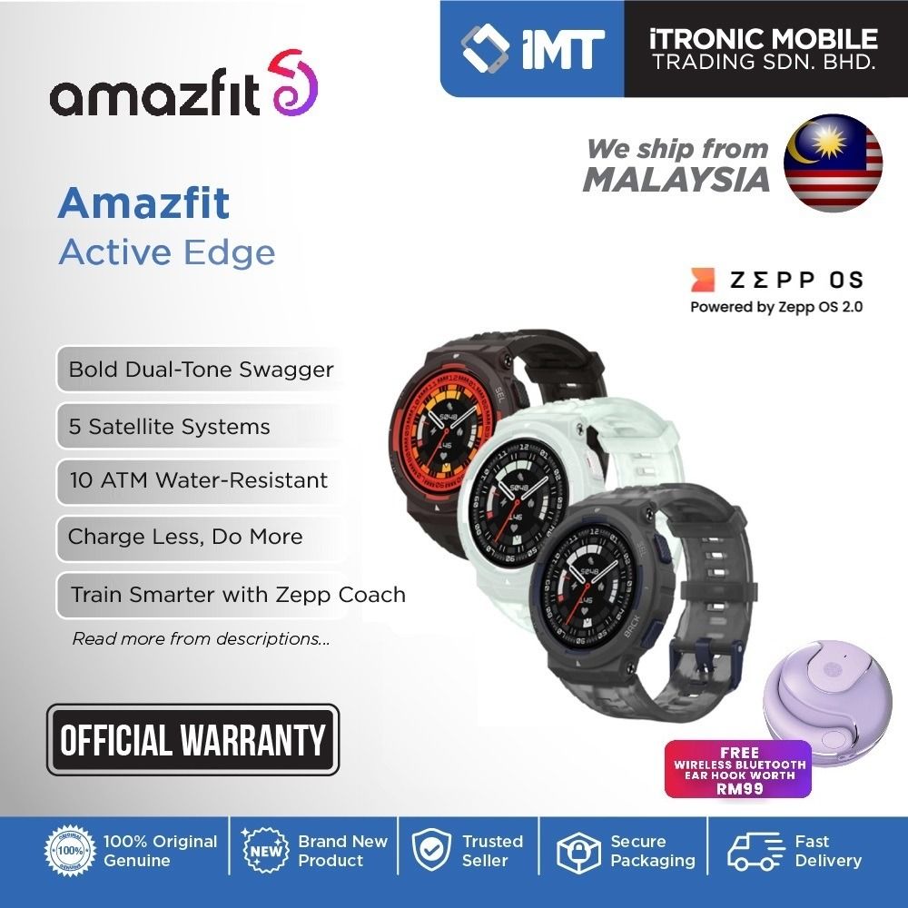Amazfit Active Edge Smart Watch with 10 ATM