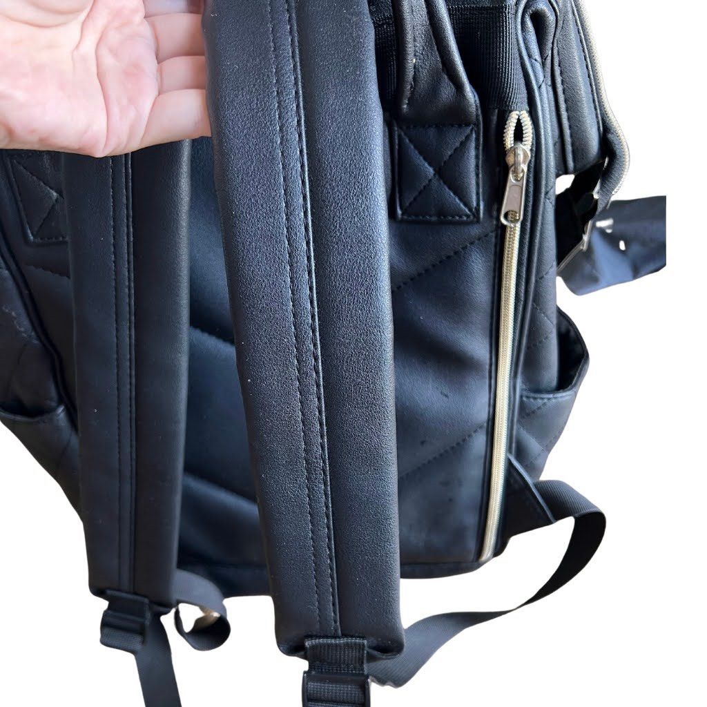 Anello Quilted Leather Backpack Black, Women's Fashion, Bags & Wallets