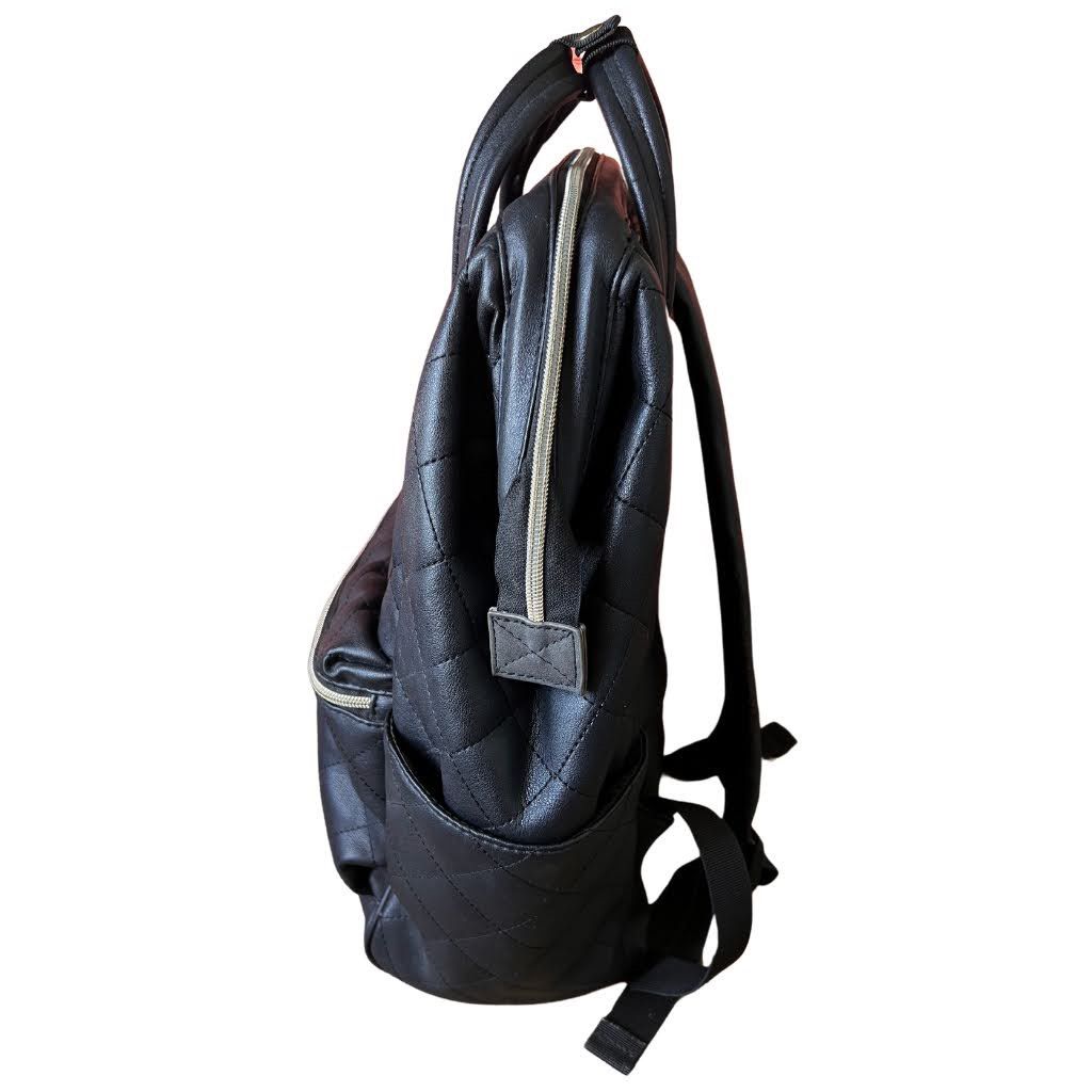 Anello Quilted Leather Backpack Black, Women's Fashion, Bags & Wallets