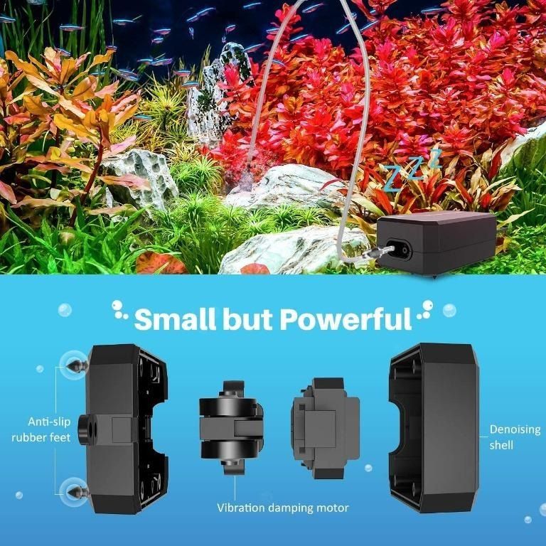 Picture of Aquarium Air Pump, Fish Tank Air Pump Oxygen Pump for Fresh & Saltwater ...