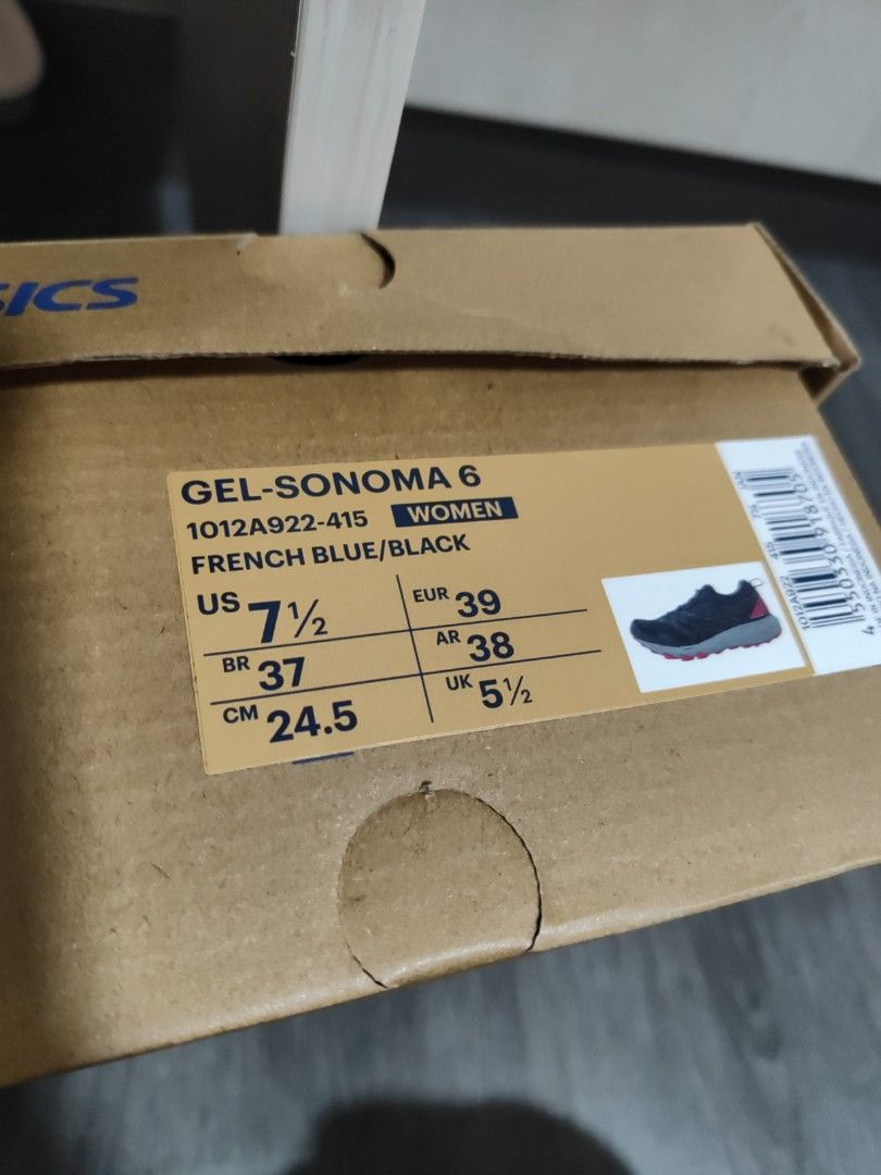 Asics Trail Gel Sonoma 6 (Category: Sneakers) located in Singapore. Submitted by zylynn (Listing ID 1273471335, Image 1). Description: wore once only self collect frm blk 642 Yishun st 61.