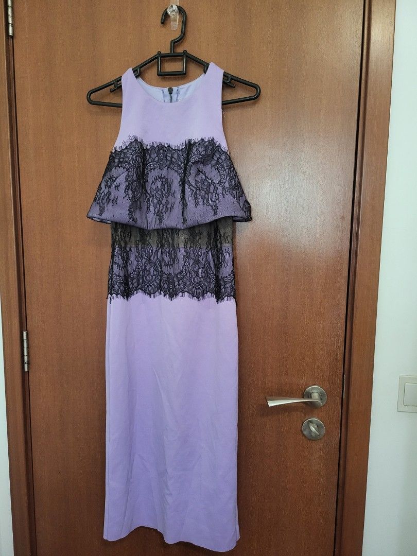 Purple and black lace dress outlet