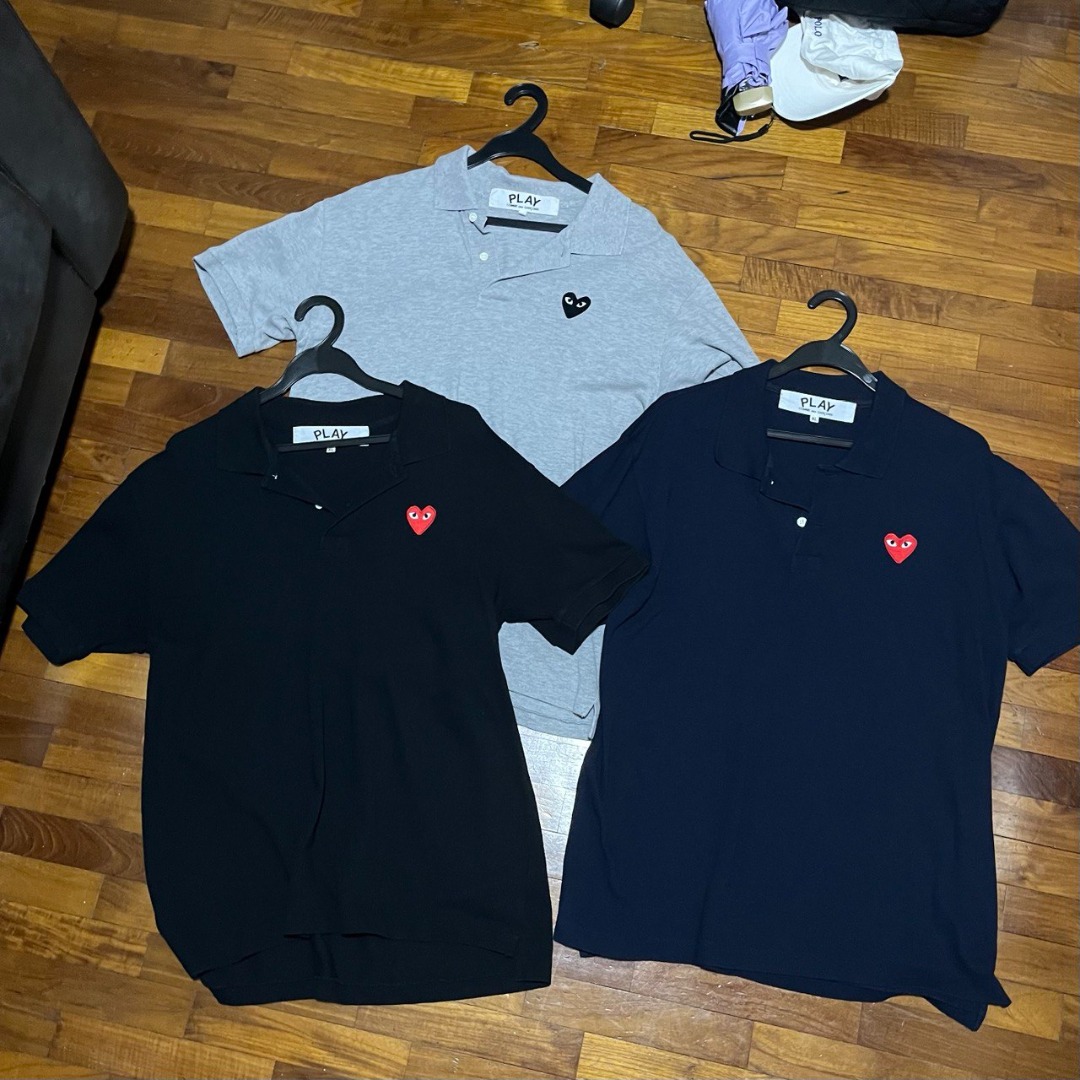 Authentic CDG Comme des Gar ons Play Heart Logo Embroidered