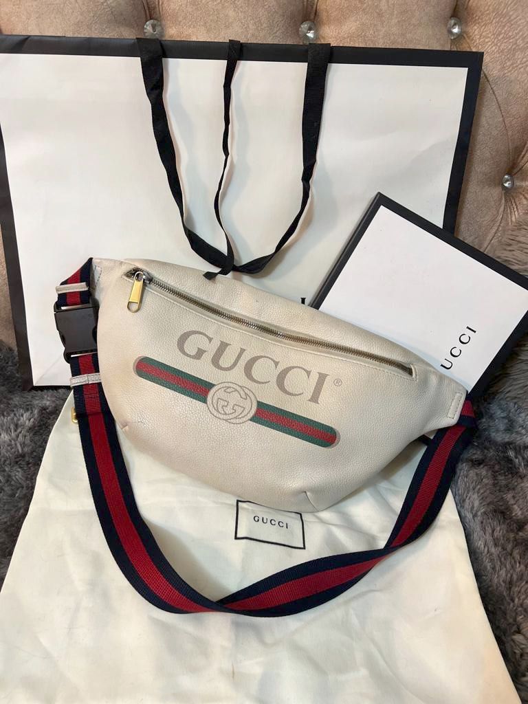 White gucci best sale waist bag