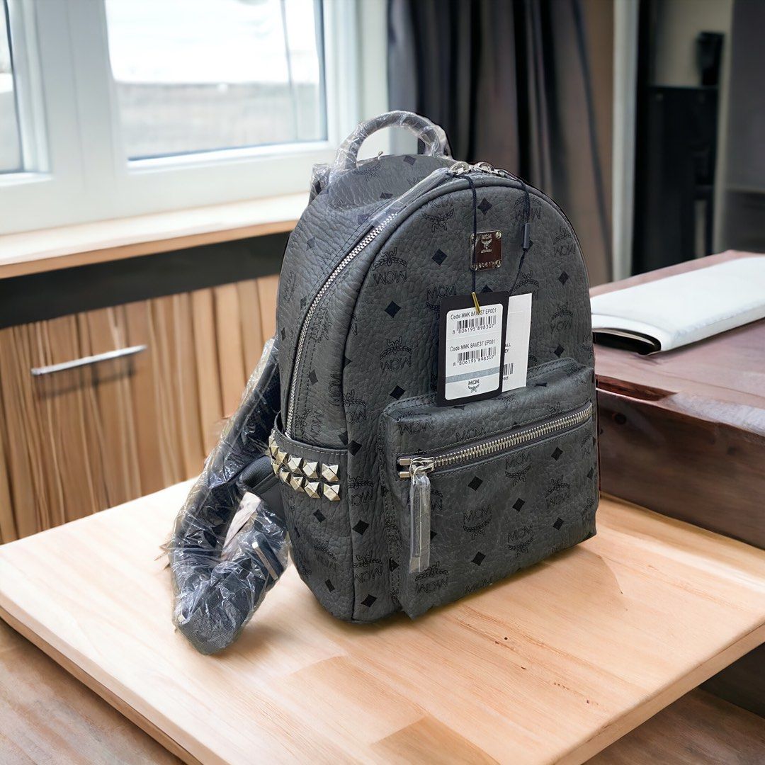 Authentic MCM Stark Backpack in Monogram Leather