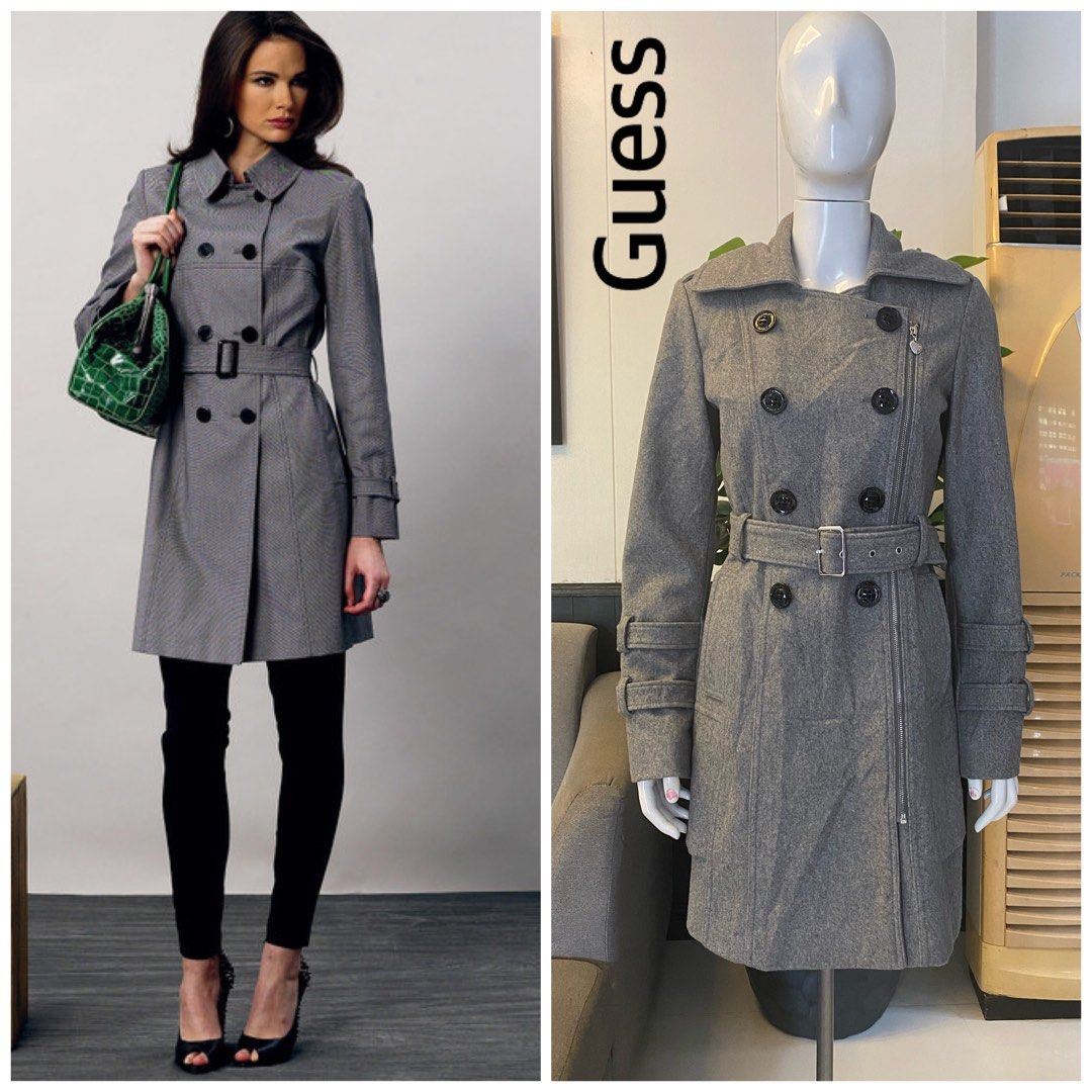 Guess trench coat womens top