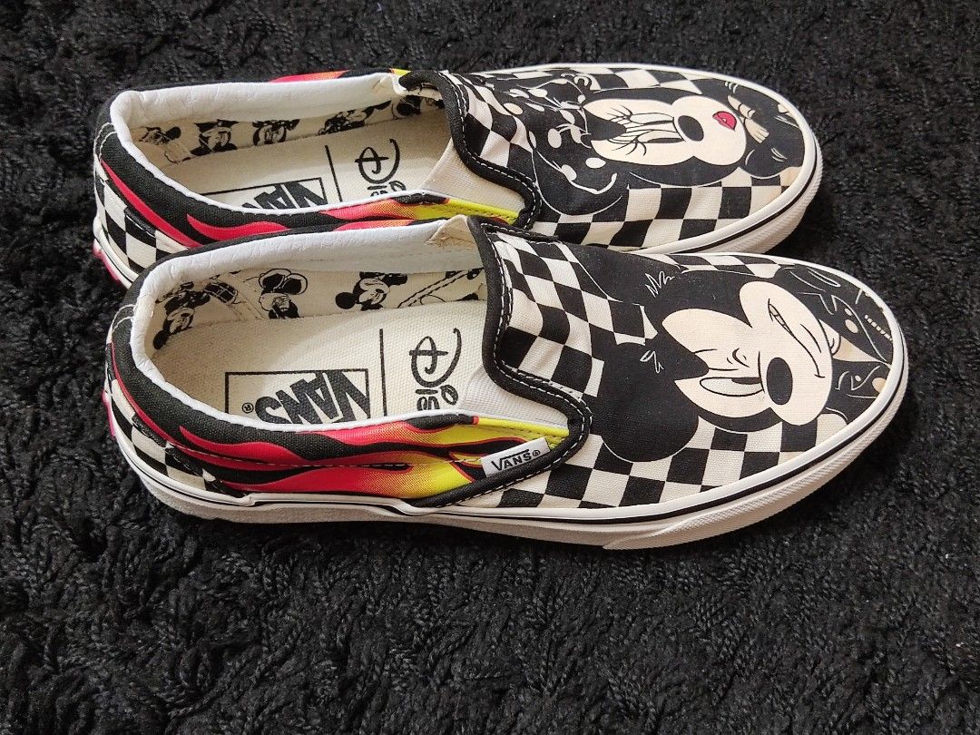 Mickey and minnie outlet checker flame vans