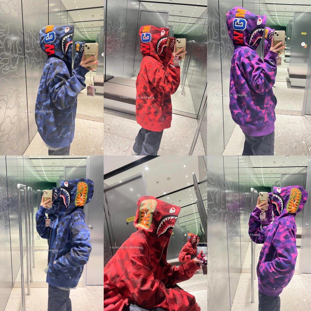BAPE COLOR CAMO SHARK FULL ZIP HOODIE