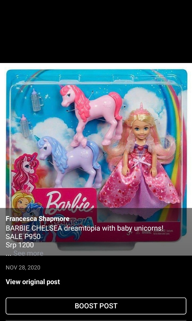 barbie chelsea unicornio