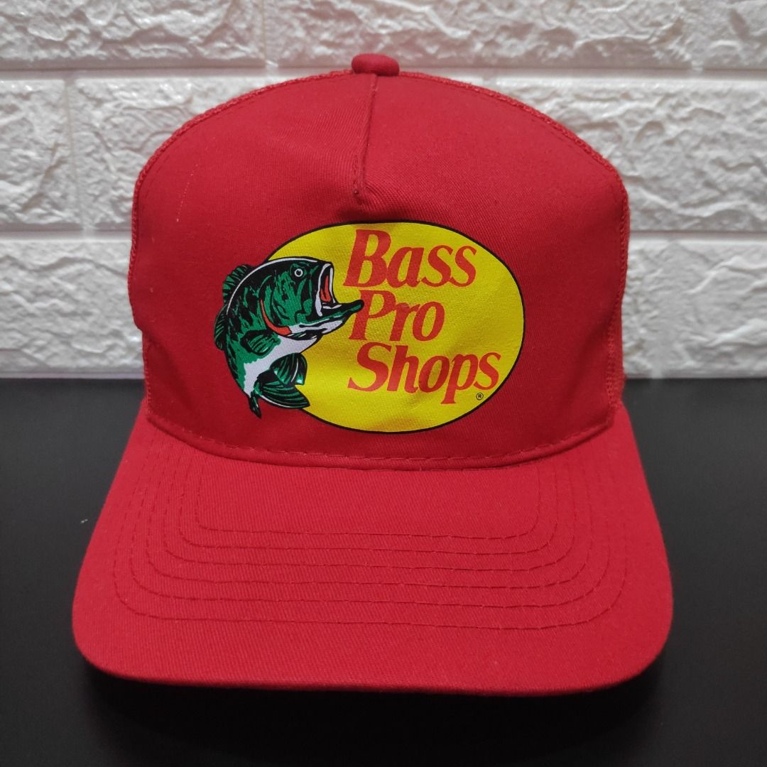 BASS PRO SHOPS Fishing Trucker Snapback Cap Red, Men's Fashion, Watches &  Accessories, Cap & Hats on Carousell