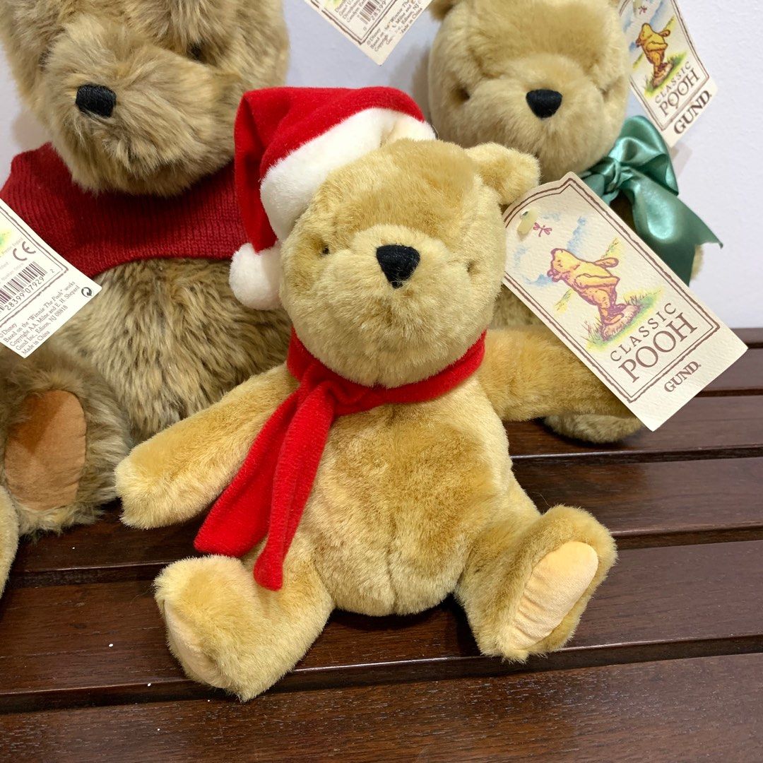 BNWT Set of 5 Vintage Gund Classic Winnie the Pooh Stuffed