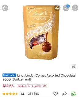 Cornet LINDOR Pistache (200gr) – Swiss Chocolates