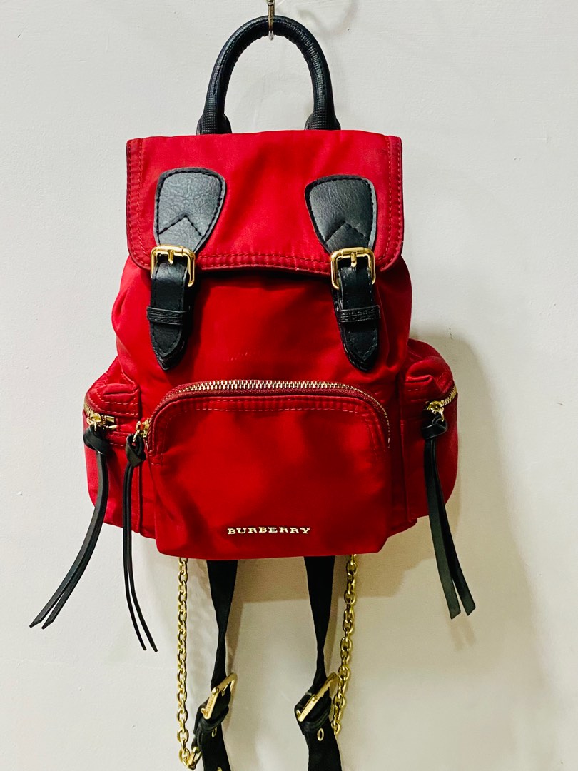Burberry red backpack shop