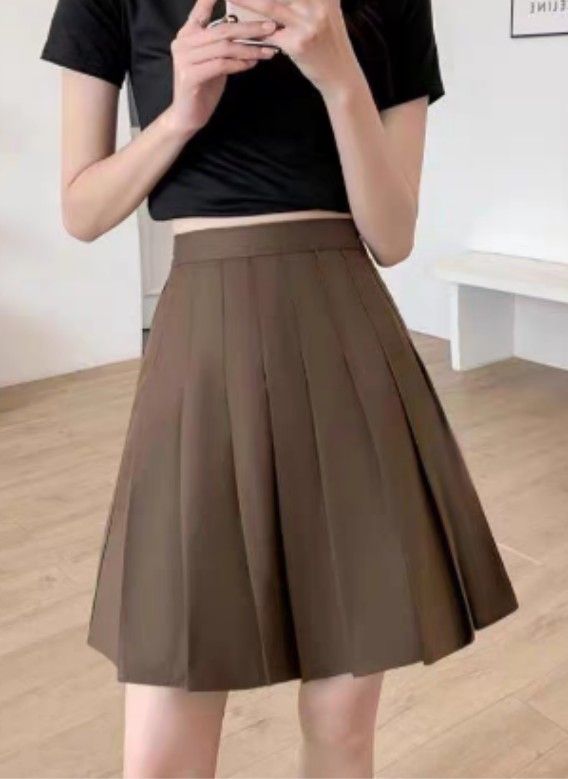 High waisted schoolgirl top skirt costume