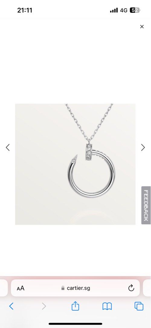 Cartier cheap nail necklace