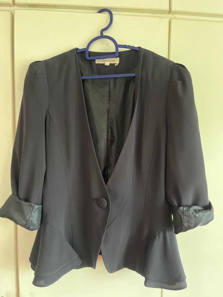 Catwalkclose navy blue girl blazer
