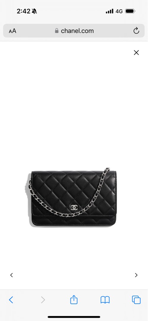 chanel black wallet