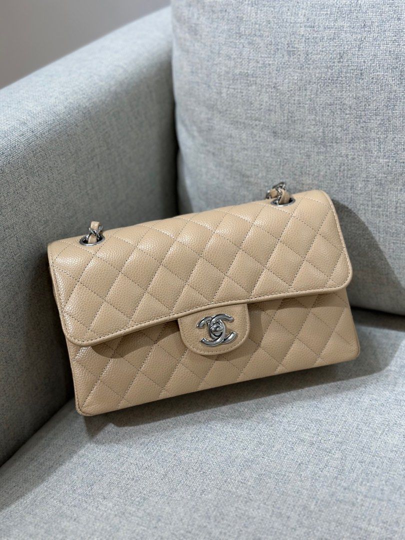 Chanel classic flap beige top