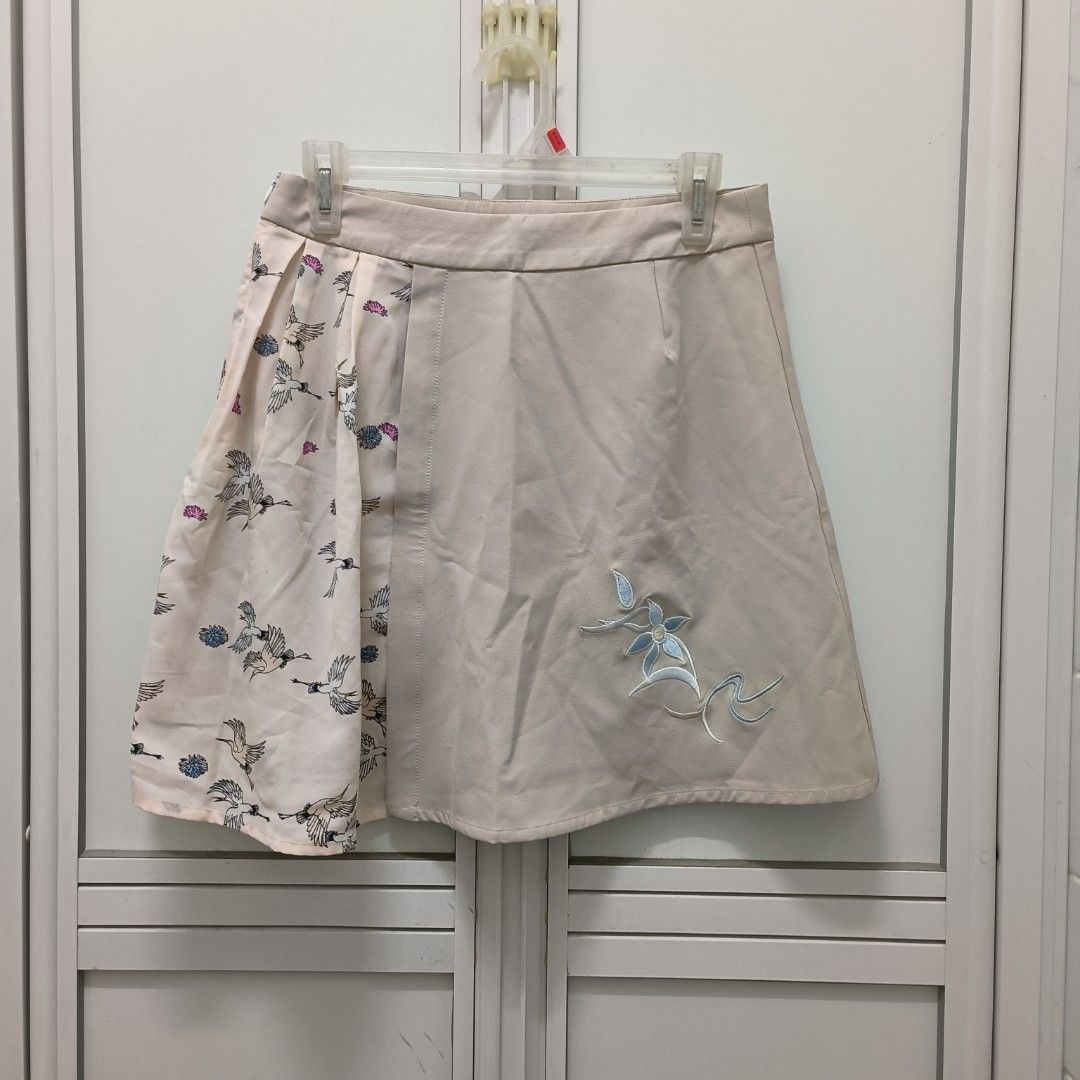 Crane embroidered hotsell skirt anthropologie