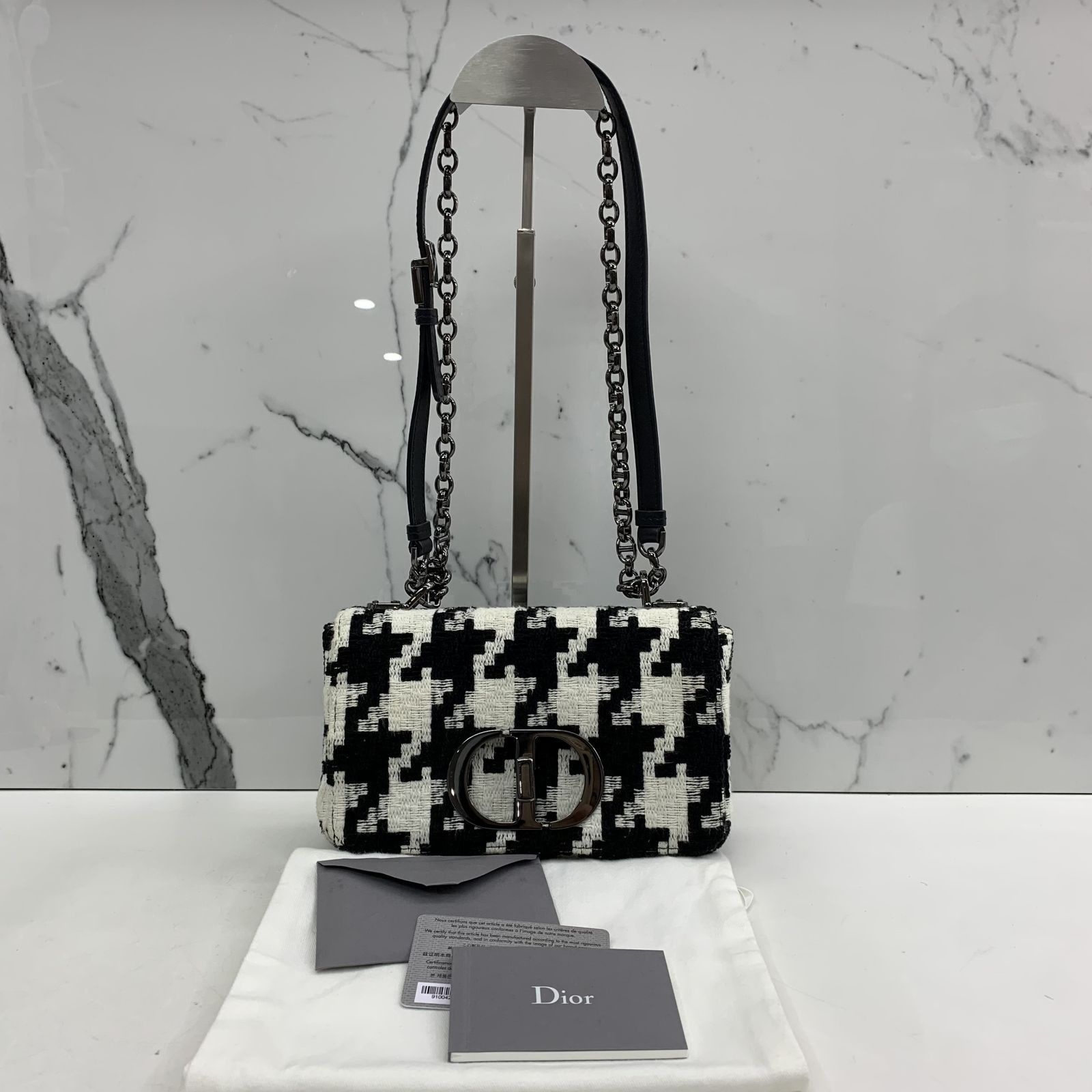 Christian dior black deals and white bag